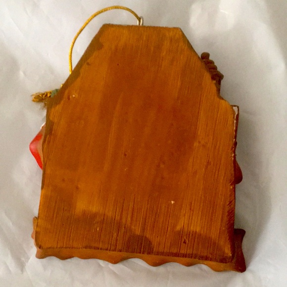 4” x 3-1/2” Handcrafted Stone Resin Sparkly Fireplace Christmas Ornament - Picture 4 of 5